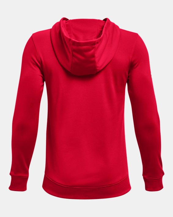 Boys' Armour Fleece® Storm Hoodie, Red, pdpMainDesktop image number 1